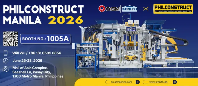 Công ty TNHH Quangong Machinery sẽ sớm có mặt tại Triển lãm Xây dựng Philippines để khám phá những cơ hội mới trên thị trường vật liệu xây dựng Đông Nam Á.